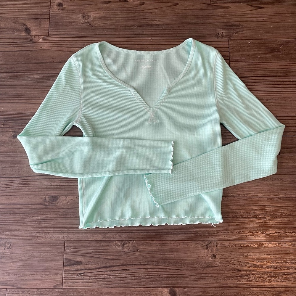 American Eagle Outfitters Mint Color Long Sleeve